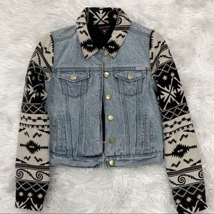 Maison Scotch & Soda Navajo stitch Jean Jacket